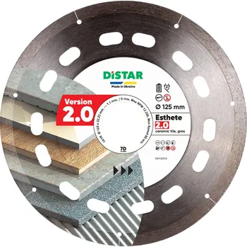 Řezný kotouč DISTAR ESTHETE 2.0 125 mm – Diamantový kotouč pro aku a síťové úhlové brusky