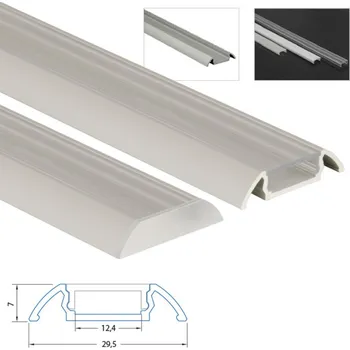 LED páska Přisazený hliníkový profil PX, 30x7 mm, včetně čirého difuzoru, 2 m