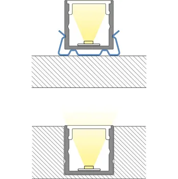 LED páska Přisazený hliníkový profil PY bílý 15x15mm, včetně mléčného difuzoru, 2m