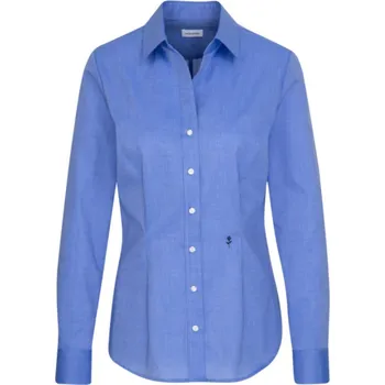 Pánská košile Seidensticker Košile Blouse Slim LSL, dlouhý rukáv, dámská COT780613c45xi-mid blue 40 Modrá středně