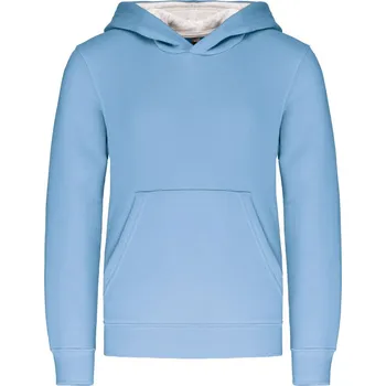 pracovní mikina Kariban Mikina Kariban K453 s kapucí, kontrastní, dětská COT20K453467w3-sky blue/wh 10-12 Modrá sky/bílá