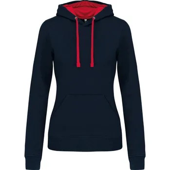 pracovní mikina Kariban Mikina Kariban K465 s kontrastní kapucí, dámská COT20K46585802-navy/red M Navy/červená