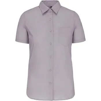 Pánská košile Kariban Košile Judith K548, popelínová, krátký rukáv, dámská COT20K54864003-silver L Stříbrná