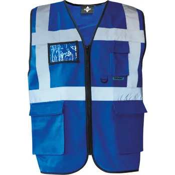 pracovní vesta Korntex Vesta KXMF – Berlin, multifunkční, reflexní COT76KXMF45014-royal blue Modrá královská 4XL