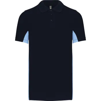 Pánská móda Kariban Polokošile Flag K232, 2-barevná, krátký rukáv COT20K23238502-navy/sky M Navy/modrá sky