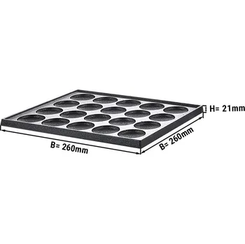 Vaflovač G.Gastro Pečící plotna pro vaflovač - tvar: bublina