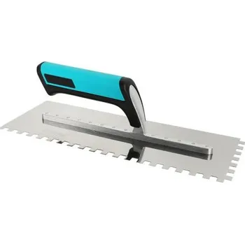 Zednické hladítko Hladítko BIHUI INOX 320 x 120 mm zub 8mm - měkká rukojeť