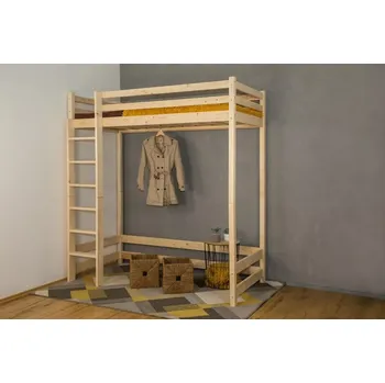 Postel MAXIDO Dětská postel Martin - horní spaní 160 x 80 přírodní - průchod 170 cm (Český výrobek)