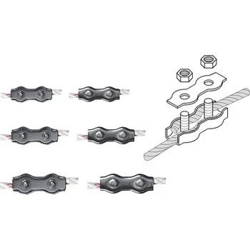 Ohradník Spojka pozinkovaná dvojitá pro lanka - 8mm