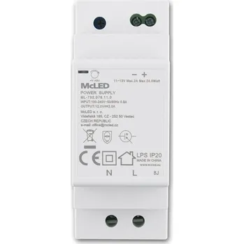 Napájecí zdroj pro osvětlení Napájecí zdroj 24W, DC12V/2A, IP20, na DIN lištu