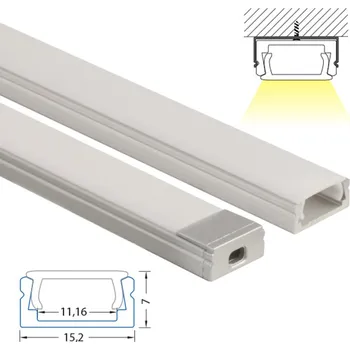 LED páska Přisazený hliníkový profil PG, 15x7 mm, včetně matného difuzoru, 2 m