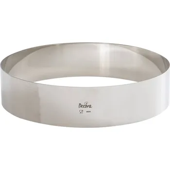 Dortový ráfek nerezový kulatý 30x6cm - Decora