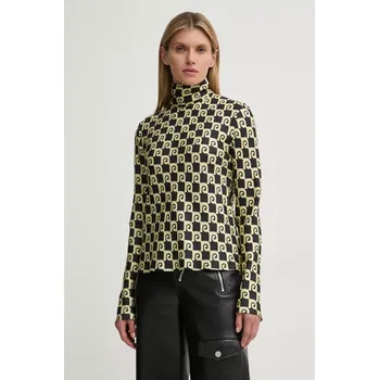 Dámská halenka Hedvábná halenka Nanushka MIKELA černá barva, vzorovaná, NW24FWTP40600, XS, 99X