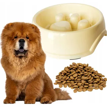 Miska pro psa Samostatná miska z plastu Wesoły Pupil béžová 0,7 l