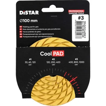 Brusný kotouč DISTAR Cool PAD3 100x3x15 - brusný diamantový pad se suchým zipem
