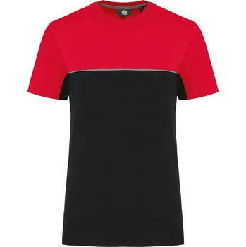 pracovní tričko Kariban Tričko WK304, krátký rukáv, pánské COT20W30481413-black/red 3XL Černá/červená