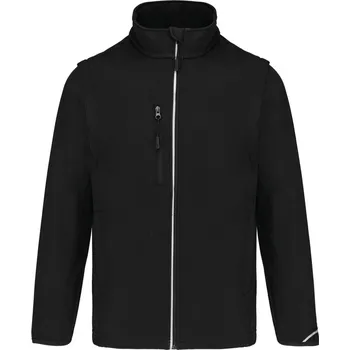 Dílna Kariban Bunda Kariban PA323, softshellová, odepínací rukávy COT20P32300215-black Černá 5XL