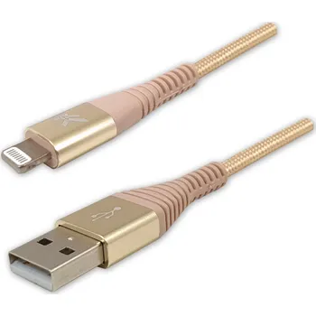 Datový kabel Logo USB kabel (2.0), USB A samec - Apple Lightning samec, 2m, MFi certifikace, 5V/2,4A, z