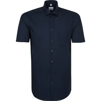 Pánská košile Seidensticker Košile Shirt Regular SSL, krátký rukáv COT783001003xp-navy Navy 47