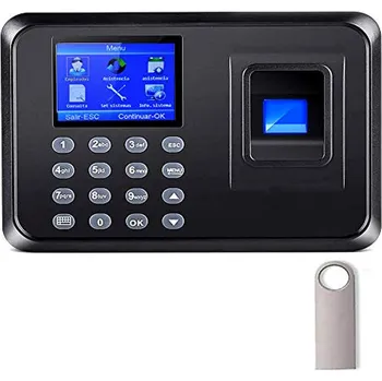 Kalkulačka Aktivstar Aktivstar Biometrický systém evidence otisků prstů Docházkový stroj na otisky prstů se španělským systémem LCD displej X0011J7AEL