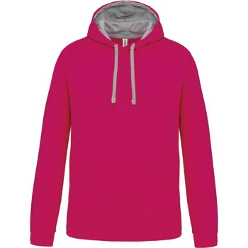 pracovní mikina Kariban Mikina Kariban K446 s kapucí, kontrastní COT20K446u5414-fuchsia/fin 4XL Fuchsia/šedá
