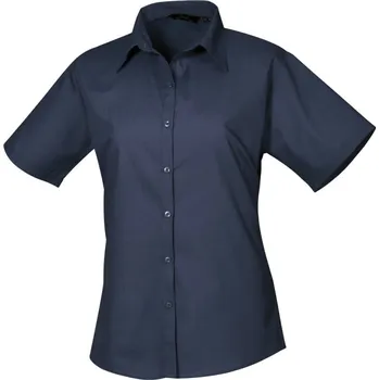 Pánská košile Premier Košile PR 302, popelínová, krátký rukáv, dámská COT3903020032g-navy 2XL Navy