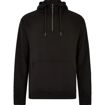 pracovní mikina Kustom Kit Mikina s kapucí KK 336, 1/4 zip COT43033600205-black 2XL Černá