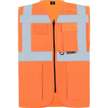 pracovní vesta Korntex Vesta KXMF – Berlin, multifunkční, reflexní COT76KXMF23515-orange Oranžová 5XL