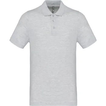 Pánské tričko Kariban Polokošile Kariban K254, krátký rukáv, pánská COT20K254v8914-ash heather 4XL Melír ash