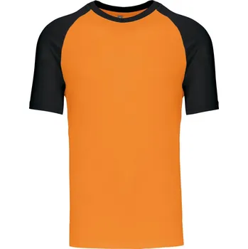 pracovní tričko Kariban Tričko K330 baseballové, krátký rukáv COT20K33093705-orange/blac 2XL Oranžová/černá