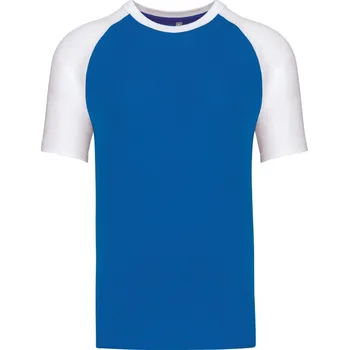 Dílna Kariban Tričko K330 baseballové, krátký rukáv COT20K33064605-aqua blue/w 2XL Modrá aqua/bílá
