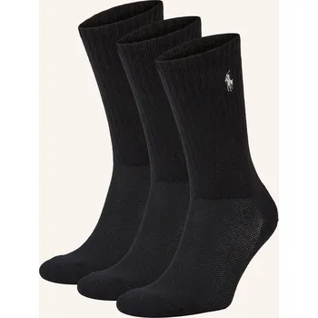 Dámské punčochy Polo Ralph Lauren Ponožky, 3 Páry V Balení, černá