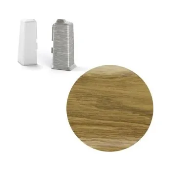 soklová lišta AC AP31/1 vnější růžek k soklové liště NG80, PVC dub vinný, v: 80 mm, 1 ks