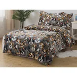 XPOSE® Mikroplyšové povlečení DOGS Exclusive 140x200 cm, 70x90 cm, Mikroplyš + Prodloužená možnost vrácení zboží do 50 dnů