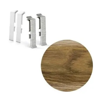 AC AP31/1 spojka k soklové liště NG80, PVC dub starý, v: 80 mm, 2 ks