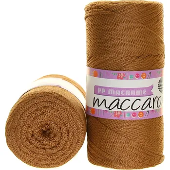Příze Maccaroni PP Macrame 044 hnědozlatá