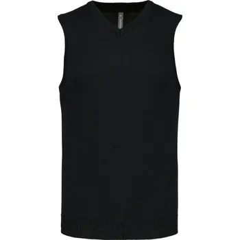 Dílna Kariban Vesta K969 s výstřihem do V, svetrová, pánská COT20K96900203-black L Černá