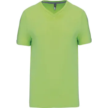 pracovní tričko Kariban Tričko K357 s výstřihem do V, krátký rukáv, pánské COT20K35712202-lime M Zelená lime