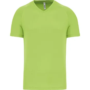pracovní tričko Kariban Tričko PA476 s výstřihem do V, sportovní, krátký rukáv, pánské COT20P47612202-lime M Zelená lime