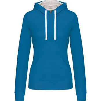 pracovní mikina Kariban Mikina Kariban K465 s kontrastní kapucí, dámská COT20K465k6504-tropical bl XL Modrá tropical/bílá