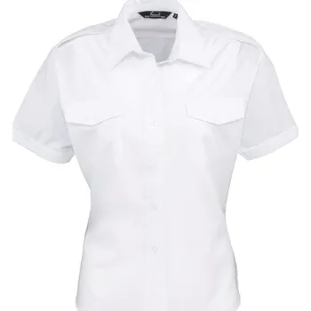 Pánská košile Premier Košile PR 312, pilotní, krátký rukáv, dámská COT3903120012g-white 2XL Bílá