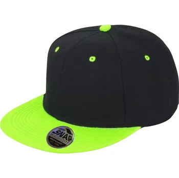 Pracovní přilba Result Headwear Kšiltovka RC 082X s plochým kšiltem, 6 panelová COT28082Xa0499-black/lime UNI Černá/lime zelená