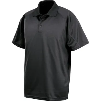 Pánské tričko Spiro Polokošile Aircool S288X, sportovní, krátký rukáv COT29288X00213-black 3XL Černá