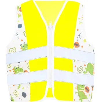 Chlapecké kalhoty Korntex Vesta ACTION, reflexní, dětská COT76ACTNagt01-hi vis yell S Žlutá fluorescent/dinosaurus