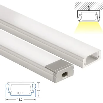 LED páska Přisazený hliníkový profil PG, 15x7 mm, včetně mléčného difuzoru, 2 m