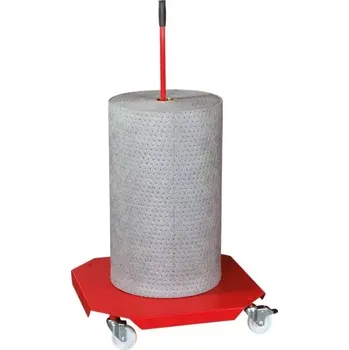 Plošinový vozík Červený manipulační vozík na koberec - délka 75 cm, šířka 75 cm, výška 15 cm