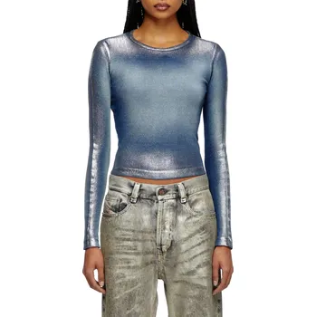 Dámské tričko TRIČKO DIESEL T-BANES-NC-Q1 T-SHIRT BLUE