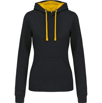 pracovní mikina Kariban Mikina Kariban K465 s kontrastní kapucí, dámská COT20K46519705-black/yello 2XL Černá/žlutá