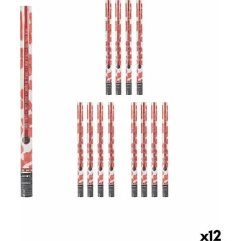 Falanzo Home Kanon s konfetami Červená Papír Karton Plast 5 x 80 x 5 cm (Sada 12 kusů)