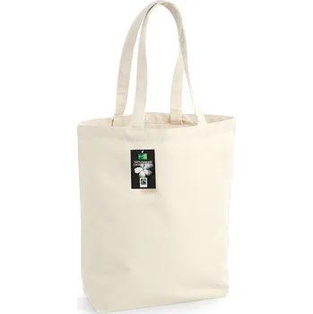 Westford Mill Taška Fairtrade W671, nákupní, bavlněná, 13l COT50067110099-natural UNI Naturální